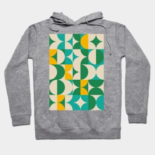 Green Geometric Blocks Composition Hoodie